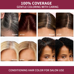 Tinta per <span class=keywords><strong>Capelli</strong></span> a Base di Estratti Vegetali Tonalità Magenta Formula Erboristica con Camomilla e Aloe Fo Ti Colore Vivace Resistente allo Sbiadimento <span class=keywords><strong>Colorazione</strong></span> Delicata - Product Image 2