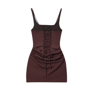 KAR&OT ZA 2025 Nuovo Arrivo <span class=keywords><strong>Invernale</strong></span> Abito Corto Sexy con Scollo Quadrato Senza Maniche Aderente e Modellante 9005 - Product Image 3