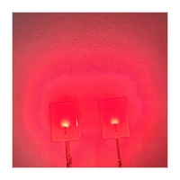 Stock d'usine pas cher prix haute luminosité 557 5x5x7mm rectangle rectangulaire carré rouge diodes led avec lentille diffuse laiteuse longues jambes