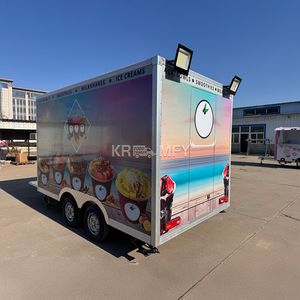 รถพ่วงสเตนเลสสำหรับขายอาหารเคลื่อนที่ ปี 2025 ได้รับการรับรองมาตรฐาน CE DOT สำหรับธุรกิจกาแฟเคลื่อนที่ - Product Image 3