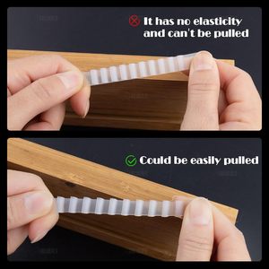 Confezione da 100 Strisce Adesive Antiscivolo in Silicone Trasparente Ecologico per Appendiabiti, Organizzazione Domestica - Product Image 5