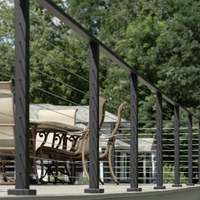 Balustrade extérieure en câble d'acier inoxydable pour terrasse