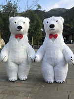 Costume gonflable d'ours polaire pour fête de rue, cosplay, mascotte en peluche, costume d'Halloween