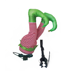 Decorazioni Natalizie Animate Gambe Scalcianti <span class=keywords><strong>di</strong></span> Babbo <span class=keywords><strong>Natale</strong></span> ed Elfo Grinch Incastrate nell'<span class=keywords><strong>Albero</strong></span> <span class=keywords><strong>di</strong></span> <span class=keywords><strong>Natale</strong></span> - Product Image 5