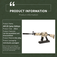 Assemblage Miniature pistolet en métal modèle M4A1 M4A4 Ar18 Camouflage 1:3 modèle en métal pistolet sûr jouet pour adultes