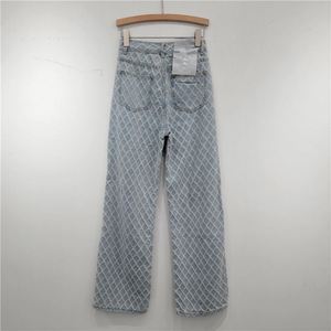 Nouveauté en <span class=keywords><strong>vêtements</strong></span> pour femmes, jeans droits à carreaux diamants, mode printemps 2025, taille haute, poches, pantalon en denim pour <span class=keywords><strong>femme</strong></span> - Product Image 6