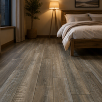Plancher stratifié haute pression imperméable de qualité supérieure, fabriqué en Chine, HDF mat, installation par clic, gris