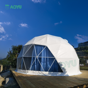 AOYU-Tente dôme géodésique à projection pour for1-2 personne, tente géodésique, dôme pour le glamping, avec puits de lumière, <span class=keywords><strong>360</strong></span> - Product Image 2