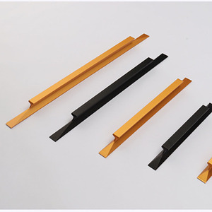 Direct Sale of Modern Minimalist Aluminum Alloy Handles, Suitable for Wardrobe <strong>Drawers</strong>, Available in Gold and <strong>Black</strong>.pullS - Product Image 1
