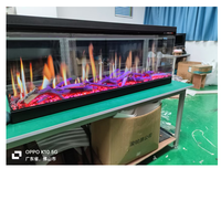 Cheminée électrique 3D holographique de 1425mm de long avec son de crépitement simulé Nouvelle cheminée LCD à trois côtés conçue