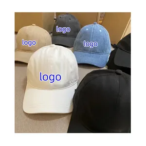 Wholesale Custom Hats 100% Cotton casual baseball hats Customer logo 3d embroidered high quality men's sports hats