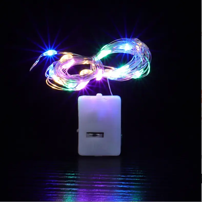 LR44 Battery RGB 3M Led Silver Wire Fairy Mini Christmas String Lights