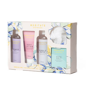 Offre spéciale <span class=keywords><strong>de</strong></span> coffret cadeau bain spa personnalisé marque privée contenant du gel <span class=keywords><strong>douche</strong></span> pour bain moussant sel <span class=keywords><strong>de</strong></span> bain et lotion pour le corps - Product Image 6