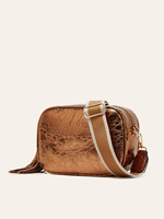 Mini Zilverfolie Luxe Lederen Handtas Telefoon Camera Tassen Crossbody Sling Schouder Voor Vrouwen Pu Lederen Messenger Make-Up Tassen