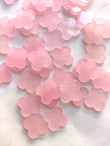 Custom Quartz Clover Gemstone Loose <strong>Pink</strong> <strong>Jade</strong> Four Leaf Clover <strong>Stone</strong> - Product Image 3