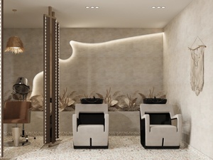 Muebles de Salón de Belleza Europeos, Mostrador de Exhibición de Productos de Salón con Forma Personalizada, Diseños de Interiores para Salón - Product Image 5