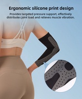 Manchon de compression pour coude ergonomique en silicone imprimé, attelle de coude respirante et anti-humidité pour le tennis