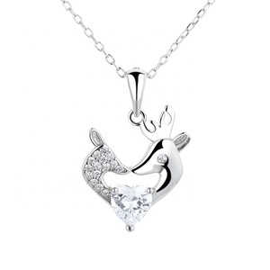 Gioielli da Matrimonio, Ciondolo a Tre Cuori in Argento 925 Massiccio, Collana con Pendente d'Amore per Regalo di San Valentino - Product Image 3