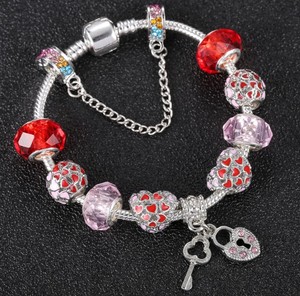 Bracelet d'animaux en forme de cœur pour fille, chaîne à breloque, pendentif en fil mignon, nouvelle collection - Product Image 2