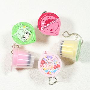 Llavero de descompresión con forma de cono de helado, de rebote lento, colgante, con diseños creativos de sabores a comida y pudín - Product Image 5