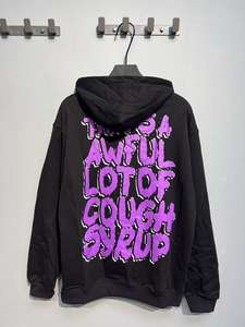 Eso es un montón horrible de COUPH SYRUP de alta calidad 100% algodón al por mayor High Street Alphabet Trendy Brand Loose Casual Hoodie - Product Image 3