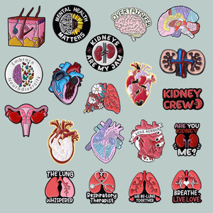 Broches Médicales Anatomiques en Alliage Cœur Mignon, Épingles <span class=keywords><strong>de</strong></span> Luxe Organes Poumon, Badges d'Hôpital, Cadeau, Accessoires <span class=keywords><strong>de</strong></span> Mariage pour Couples - Product Image 3