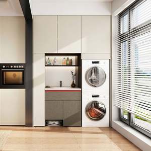 Meuble TV de luxe, unité murale, design moderne, style flottant suspendu pour le placement de meubles et d'équipements dans le salon - Product Image 4