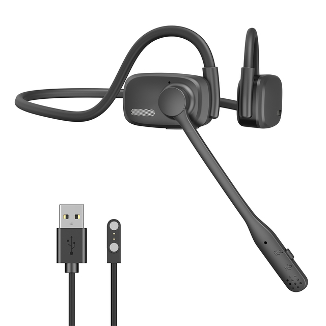Linx Open Ear Neckband Headset ENC Noise Cancelling LED IPX5 Waterproof Mute Button External Microphone for Meeting Sports