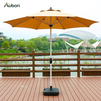 Parasol de terrasse extérieur en aluminium, protection solaire et pluie, sans base, pour jardin, cour, balcon, promotion publicitaire