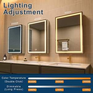 Juego de tocador de baño con espejo sin marco y lavabo, aspecto sin costuras para una sensación espaciosa y aireada - Product Image 3