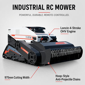 Cortadora de Césped Robótica Industrial con Control Remoto, Ancho de Corte de 975 mm, Cortadora de Césped Robótica para Pendientes con Motor Loncin de 4 Tiempos para Grandes Explotaciones Agrícolas - Product Image 2