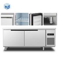 Réfrigérateur de cuisine en acier inoxydable, porte à fermeture automatique, refroidissement par air, réfrigérateur sous comptoir pour restaurant