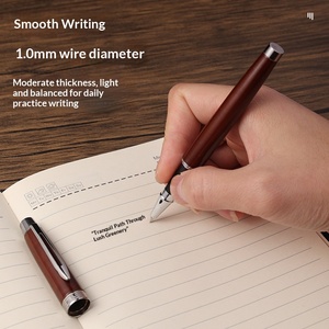 Porte-stylo en bambou créatif et élégant, stylo haut de gamme pour le bureau, stylo neutre pour signature, cadeau publicitaire, encre noire 0,5 mm - Product Image 3