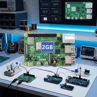 Placa de Desarrollo Raspberry Pi 4 Modelo B SBC con 2GB de RAM para Proyectos y Kits de Bricolaje, Diseño de PCB Personalizado