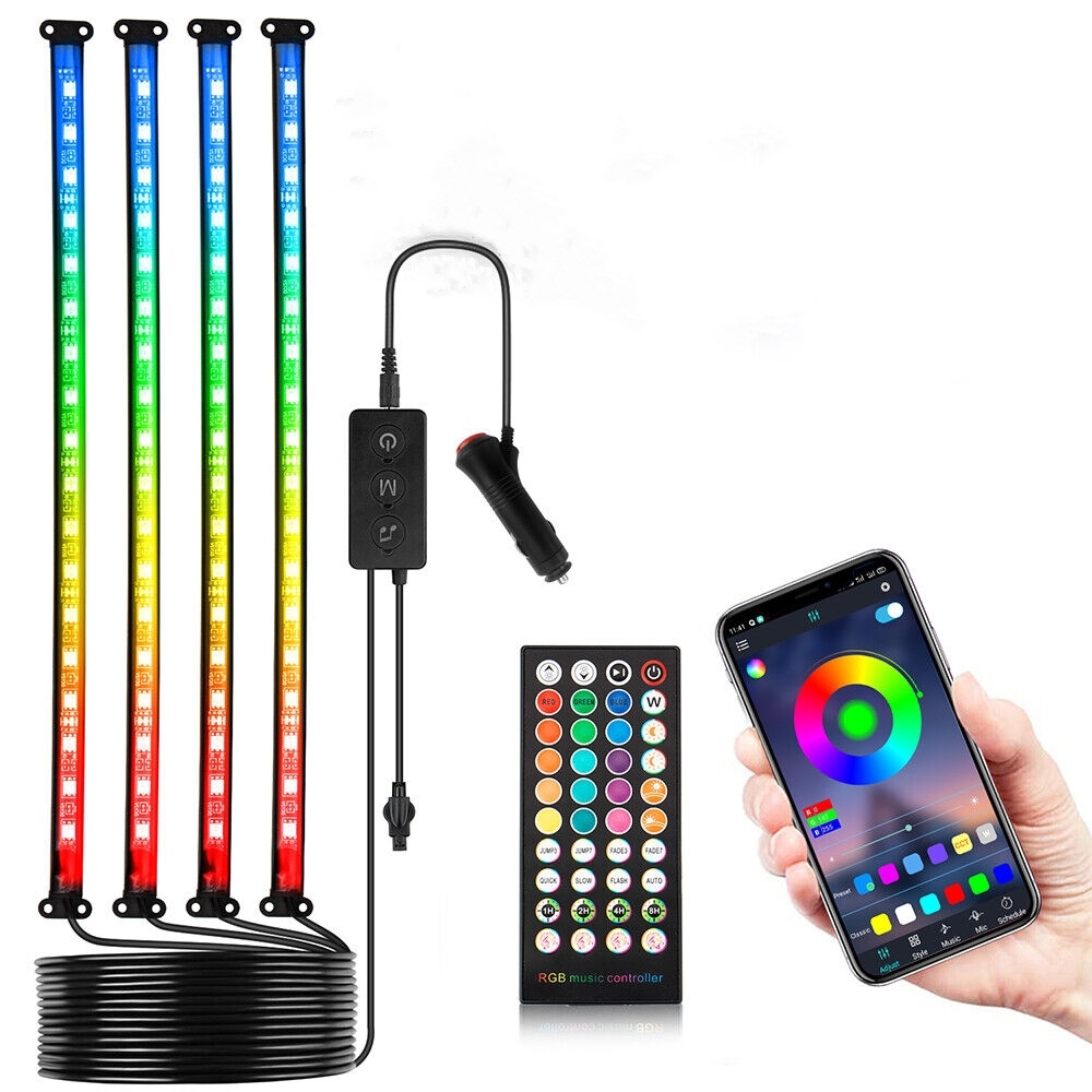 GOODFITMENT 72-LED RGB Interior Floor Atmosphere Light Strip For Dodge RAM 1500/2500/3500 – 5V Multicolor