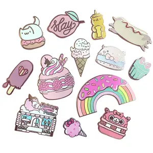 Tren Baru 2020 Diskon Besar Gratis Sampel Es Krim Unicorn Kpop Enamel Pin Lencana Logam 3D Pin Lapel untuk Pakaian