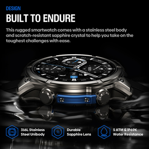 Zeblaze Vibe 8 AMOLED Hiển thị được xây dựng trong đèn pin Smartwatch Sapphire ống kính thực hiện/nhận cuộc gọi HR/Bp giám sát đồng hồ thông minh - Product Image 3
