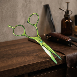 Ciseaux de coiffure professionnels ergonomiques non pliables à manche long en acier inoxydable à bords tranchants pour droitiers de la marque ASAP - Product Image 4