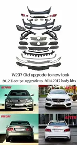 Kit de corpo para 2012 e coletor w207, venda quente, antiguidade, atualização para novo 2014-2017, amortecedor traseiro e dianteiro, com grade, faróis, taillamps