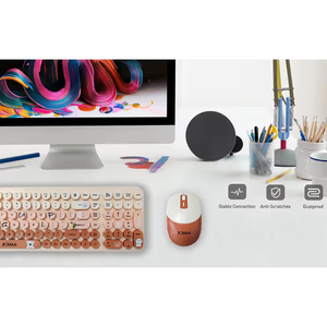 Wireless <b>Keyboard</b> and Mouse Combo 105Keys Colorful Cartoon <b>Keyboard</b> Mouse Set for Windows Laptop - Product Image 4