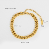 Gelang Rantai Desain Perhiasan Lapis Emas 18k Baja Anti Karat untuk Wanita dan Pria