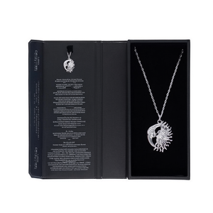 Amy Amy Fashion Pendant Necklace <b>Silver</b> Plated Moon Design Vintage Style For Women Everyday Wearing Gift Jewelry - Product Image 4