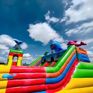 Château gonflable sur le thème <span class=keywords><strong>du</strong></span> <span class=keywords><strong>monde</strong></span> sous-marin, parc d'attractions extérieur, grand toboggan pour enfants, lit de rebond, toboggan extérieur - Product Image 5