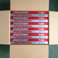 Rouleau de papier aluminium de qualité alimentaire enduit pour barbecue, cuisson, usage en cuisine, jetable, température douce, marque WANTENG