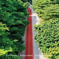 Surface de terrain de sport en plastique préfabriquée standard, résistante à l'usure, multicolore, personnalisable, pour piste de course en arrière-cour, provenant de Chine