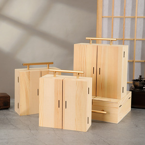 กล่องของขวัญงานเทศกาลทำจากไม้ กล่องของชำร่วยงานแต่งงานสำหรับเพื่อนเจ้าสาวและเจ้าบ่าว กล่องฉลองครบรอบหนึ่งเดือน กล่องของที่ระลึกทำจากไม้ - Product Image 4