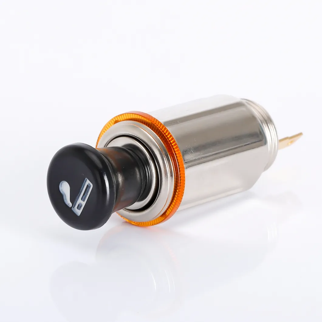 12V छोटा सिगरेट लाइटर सॉकेट रिप्लेसमेंट एक्सेसरी कार सिगरेट लाइटर इजेक्ट बटन सिगरेट प्लग मोटिव वाहनों के लिए