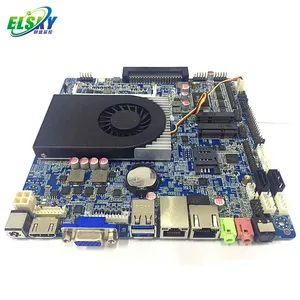 Core I5 I5-5200U Fan HD-MI VGA LVDS Mainboard HD 3 Screens Display Motherboard Mini Pc Ubuntu