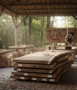 แผ่นไม้ซัวร์เนื้อแข็งแบบออร์แกนิก ขอบธรรมชาติ ดีไซน์ร่วมสมัย ทนทาน ลายไม้โดดเด่น เหมาะสำหรับเฟอร์นิเจอร์และโรงแรม - Product Image 5