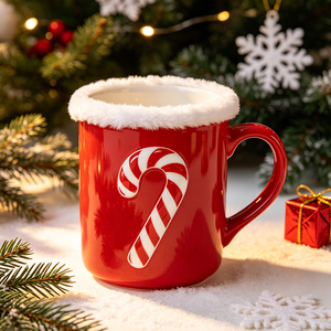 Taza de Café de Cerámica Navideña, Linda Taza de Porcelana Apta para Microondas con Diseño Navideño - Product Image 4